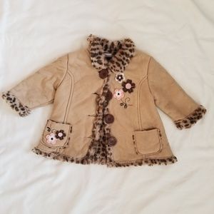 Camel Animal Print Coat